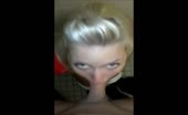 Sexy Blonde Blowjob Toilet